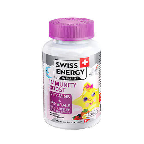 БАД Swiss Energy Immunovit (Immunity Boost) Детские Витамины и Минералы, с сахаром