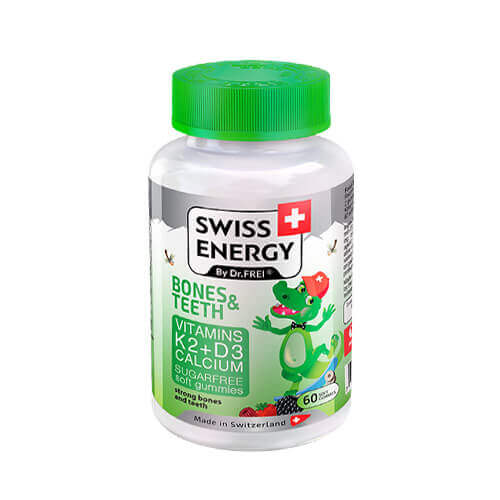 БАД Swiss Energy Calcivit (Bones &Teeth) Детские Витамины K2+D3+Кальций с сахаром