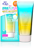 Солнцезащитный крем Rohto Skin Aqua Tone up UV Essence Mint green С SPF 50+ PA++++